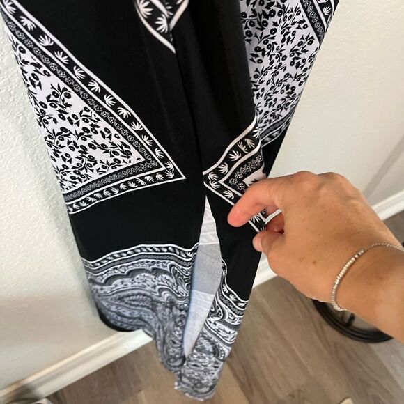 Soma XS black and White Patterned Maxi Dress ORIGIN SCARF BLACK quiet luxury - Picture 2 of 5